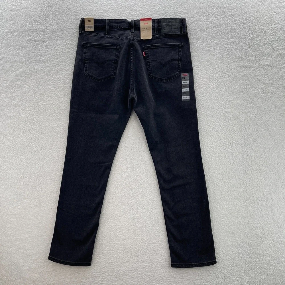 Levis 511 Jeans Mens 38x32 Black Slim Fit Dark Wash Denim Grunge Emo Goth Skater